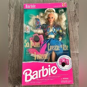 Barbie Fashion Doll in Teal, Pink and Gold Outfit